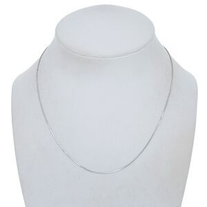 Vintage Italy Sterling Silver 925 1.0mm Snake Chain Necklace 16"